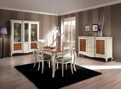 Produktbild von Esszimmer Set Garnitur Kommode Stühle 4x Vitrine Gruppe Essgruppe Vitrinen 7tlg.