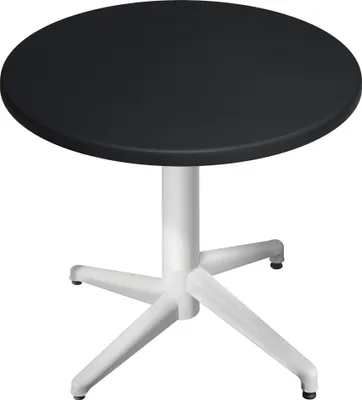 Produktbild von WAP | Bistro Außen Tisch | Ø:H 70 x 74 cm | Schwarz / Weiß | Rund | Bistro Tisch Gastro Tisch