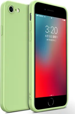 Produktbild von iPhone 8 Hülle, LaimTop Slim Liquid Silikon Gel Gummi Stoßfest Anti-Scratch Schutzhülle für iPhone 7 / iPhone 8 Grün