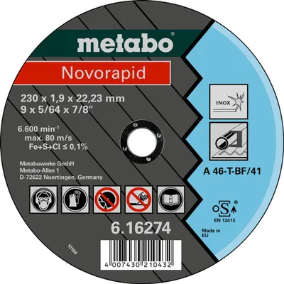 Produktbild von Metabo Trennscheibe Novorapid 180 x 1,5 x 22,23 Inox, TF 41