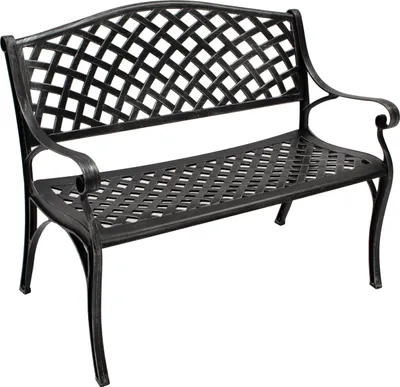Produktbild von DEGAMO Gartenbank Parkbank Bank OXFORD 2-sitzer, Aluguss antik-grau, wetterfest