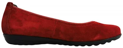 Immagine prodotto di Scarpe da donna Waldläufer Hesima, modello ballerina, con solette amovibili, colore rosso, ideali per il tempo libero