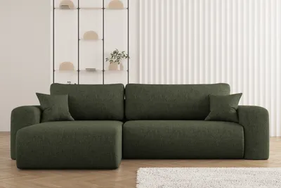 Zdjęcie produktu dla Sofa w kształcie L CAPRI narożnik, tkanina Verita, Ciemnozielony Lewostronny