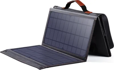 Zdjęcie produktu dla Choetech Przenony panel soneczny/adowarka Solar PV, 36 W, szybkie adowanie, USB, USB typu C (94 x 36 cm), SC006, szary