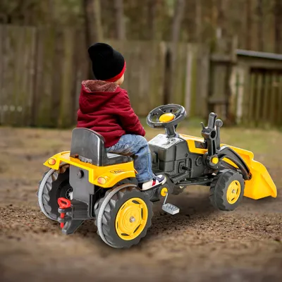Produktbild von Pilsan Kindertraktor 07315 gelb, Pedale Schaufel, einstellbarer Sitz, ab 3 Jahre
