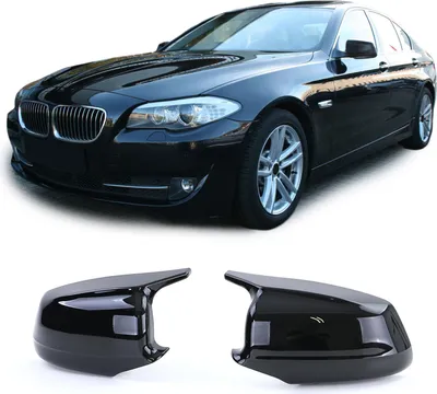 Produktbild von Austausch Sport Spiegelkappen Schwarz Glanz passend für BMW 5er F10 F11 10-13