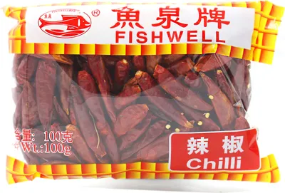 Produktbild von Fishwell Chilli ganz getrocknet (4-6cm)100g
