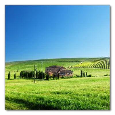 Produktbild von Wallario selbstklebende Möbelfolie/ Tischdecke für Innen und Außen, Größe: 80 x 80 cm - Farm in der Toskana