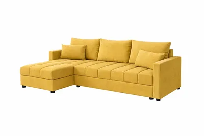 Produktbild von Aurelia L Wohnlandschaft Couchgarnitur Ecksofa in L-Form mit Schlaffunktion, Bettkasten und Kissen