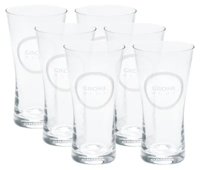Wassergläser (6 Stück) 250 ml Kristallglas Blau Transparent
