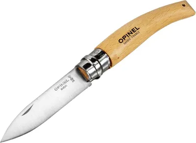 Immagine prodotto di Opinel Garden N°08 - Coltello - legno di faggio - 8,5 cm - piccole linee nere, colore del manico dal giallo chiaro al rosa