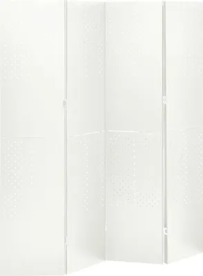 Produktbild von 4-tlg. Raumteiler Weiß 160x180 cm Stahl