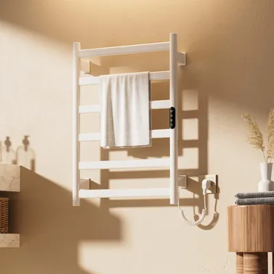 Immagine prodotto di Riscaldamento per bagno, dimensioni 700 x 500 mm, radiatore elettrico per asciugamani con display touch a LED