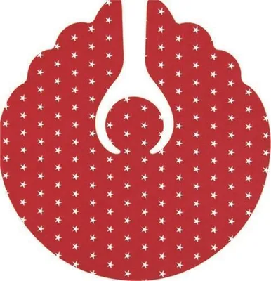 Produktbild von 12 Servietten Faltengel gestanzt Mini Sterne rot 40x40cm