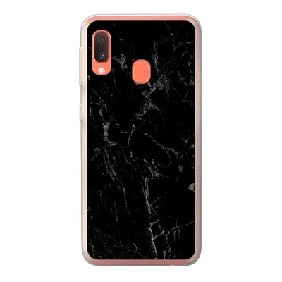Produktbild von MuchoWow® Handyhülle Schutzhülle Hülle für Samsung Galaxy A20e Marmor - Schwarz - Naturstein Silikon Softcase Handy Hülle - Abdeckung