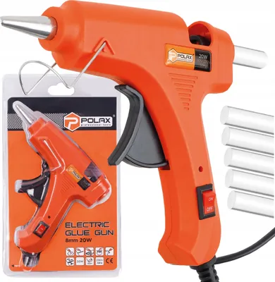Zdjęcie produktu dla Pistolet do kleju na gorąco klejarka 8mm 20W Polax