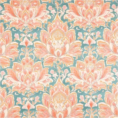 Produktbild von Baumwollstoff Meterware Halbpanama Lalika Blumen rosa petrol