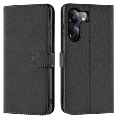 Custodia Portafoglio In Pelle Grigia Per Honor 90 Lite | Cover Con Slot Per Carte E Chiusura Magnetica | Funzione Supporto Per Video | Guscio Interno In TPU