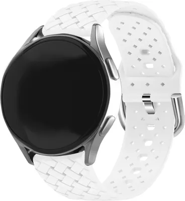 Produktbild von Strap-it Samsung Galaxy Watch 6 - 40mm Gewebtes Silikon Armband (Weiß)