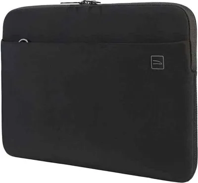 Image de Tucano Top Sleeve MacBook Pro 14" – Fabriqué à partir de plastique recyclé – Poche avant pour accessoires – Système anti-dérapant pour prévenir la chute de l'appareil - Noir