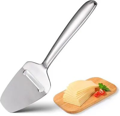 Produktbild von Multifunktionales Käsemesser - Brotschneider - Käse- und Buttermesser - Käsemesser aus Edelstahl - 19,4*5,5cm