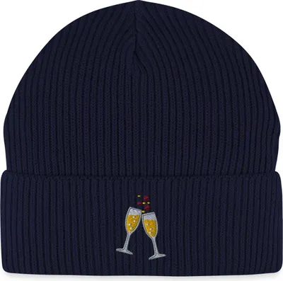 Produktbild von Spreadshirt Sektgläser Stickerei Fisherman Beanie Bio Mütze, One size, Navy