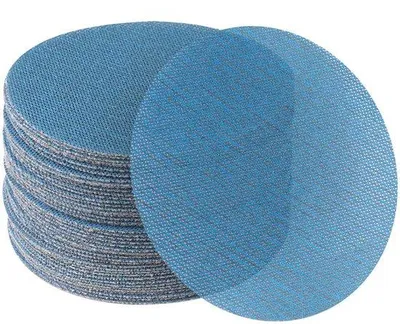 Immagine prodotto di 40 dischi abrasivi in Vetroceramica da 150 mm, grana 100, con velcro, adatti per levigatrici; levigatura senza polvere di legno, metallo e pareti.