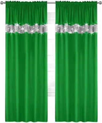 Obrázok produktu pre Inox Trade Hotový Záves s Kamienkami Zirconia, Záves, 145cm x 250cm - Tmavozelená
