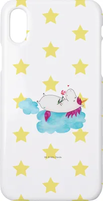 Produktbild von Mr. & Mrs. Panda Iphone 10 Handyhülle Einhorn Verliebt - Weiß - Geschenk, Handy, Einhörner, X, Unicorn, Hülle, Cover, Freundin, Liebe, Wolke