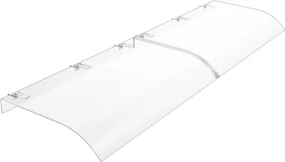 Obrázok produktu pre JOIEYOU strieška na vchodové dvere 160x50 cm strieška na vchodové dvere UV ochrana strieška na vchodové dvere oblúková strieška priehľadný PP plast