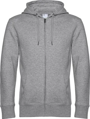 Produktbild von B&C - "King" Hoodie mit durchgehendem Reißverschluss für Herren BC4692 (4XL) (Grau meliert)