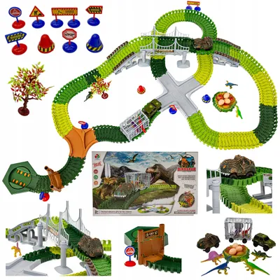 Obrázek produktu pro DK Dino, závodní dráha, park dinosaurů, hračka, 240 dílků