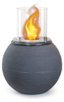 Produktbild von Botticelli - Bioethanol-Holzboden-Kamin ø 40xH54 cm, grau