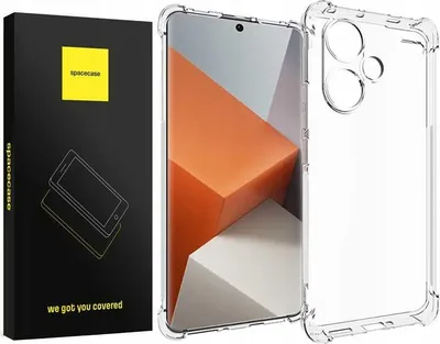 Zdjęcie produktu dla Silikonowe etui SPACECASE Anti-shock do Redmi Note 13 Pro+ 5G Przezroczysty