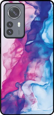 Produktbild von Smartphonica Telefon Fall geeignet für Xiaomi 12 Pro mit rosa blauen Marmor Print - TPU Backcover Fall Rose Blue Marble Design
