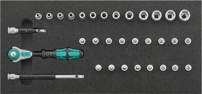 Produktbild von Werkzeugmodul 1/3 Steckschlüssel 1/4" Zyklop und Haltefunktion Wera | 4053569861922