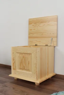 Produktbild von Truhe Kiefer massiv Vollholz Natur 182 – Abmessung 50 x 54 x 46 cm (H x B x T)