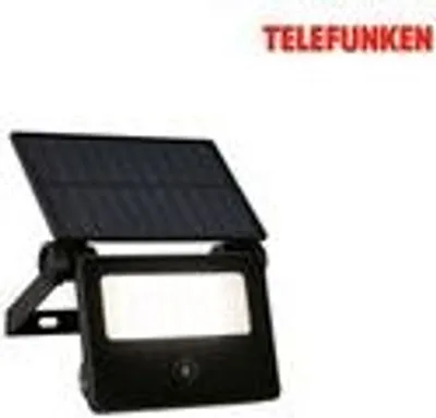 Obrázek produktu pro Telefunken LED reflektor solární, detektor pohybu, soumrakový senzor, černý, rozměry: 14 x 11,5 x 18 cm
