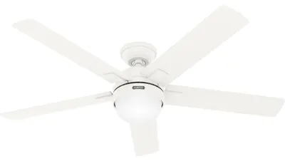 Zdjęcie produktu dla Wentylator sufitowy z oświetleniem i pilotem Zeal White 132 cm