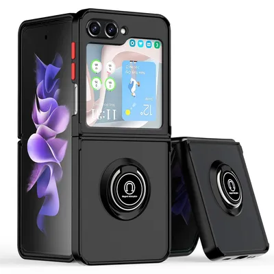 Immagine prodotto di Per Samsung Galaxy Z Flip7 FE / Flip6 5G Shadow Design TPU + PC Custodia Protettiva Cover Custodia Protettiva Cover Nero / Rosso