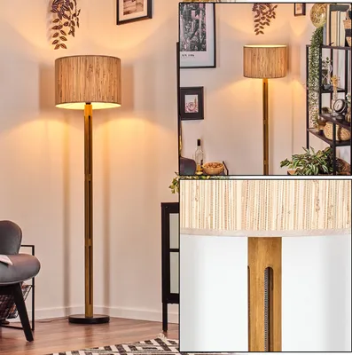 Produktbild von Arenabianca Stehlampe aus Holz/Metall und Schirm aus Seegras