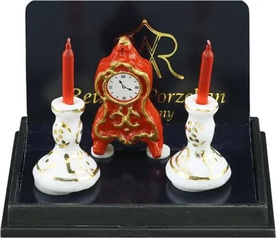 Obrázek produktu pro Porcelánová miniaturní dekorace na krb pro domeček pro panenky
