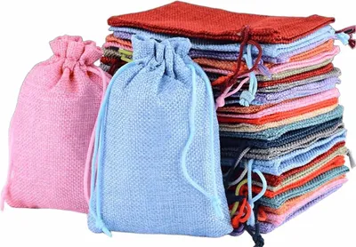 Produktbild von 27er Jutes?ckchen Kordelzug 10x14cm Wiederverwendbar Schmuck Geschenke