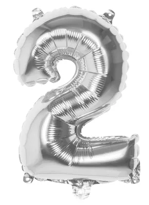 Immagine prodotto di Pallone in foil argento 36 cm numero 2