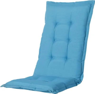Produktbild von Madison Tuinstoelkussen hohe Rückenlehne 50x123 cm Panama Blau, wetterfest, bequem, für Garten und Balkon