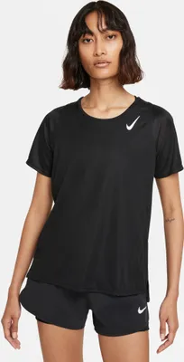 Produktbild von Nike W Nk Df Race Top Ss Black/Reflective Silv M