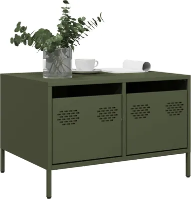 Produktbild von vidaXL TV-Schrank Olivgrün 68x50x43,5 cm Kaltgewalzter Stahl