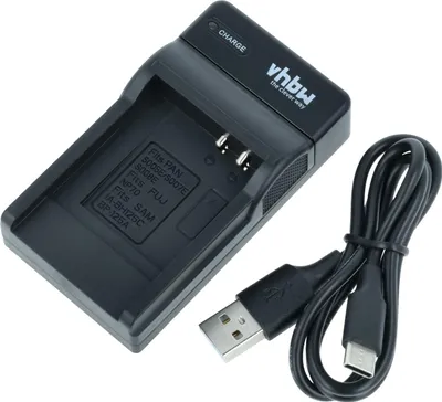 Produktbild von vhbw USB Ladegerät kompatibel mit Pentax Optio X90 Kamera Camcorder/Akku - Ladeschale, Ladeanzeige