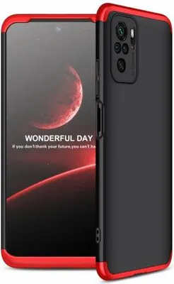 Produktbild von 360 Grad-Case für Xiaomi Redmi Note - Farbe: Schwarz & Rot - Modellkompatibilität: Für Xiaomi Redmi Note 10