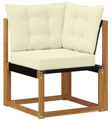Produktbild von vidaXL Outdoor Ecksofa Massivholz Akazie und Textilene-Stoff Natur
